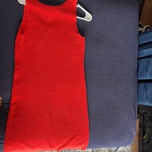 Red cotton nylon spandex dress